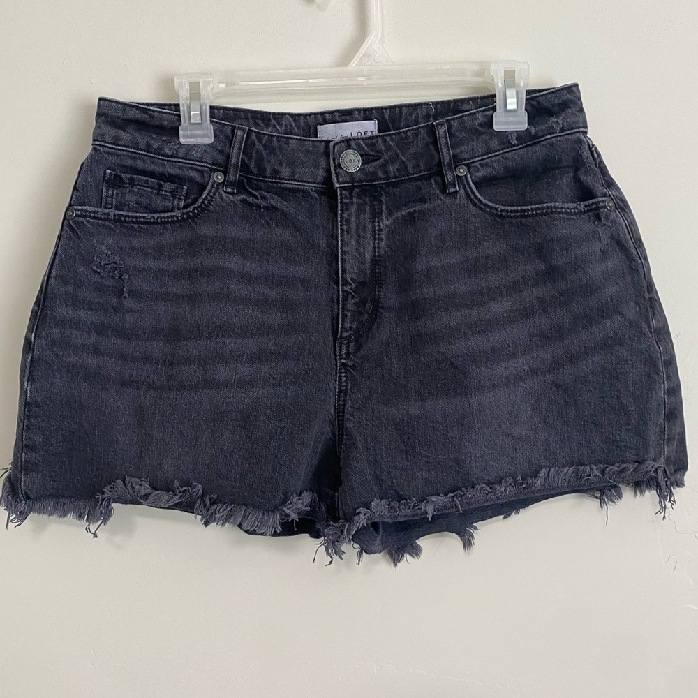 Black Distressed Denim Jean Shorts | Stretchy Denim | distressed shorts | Jeans